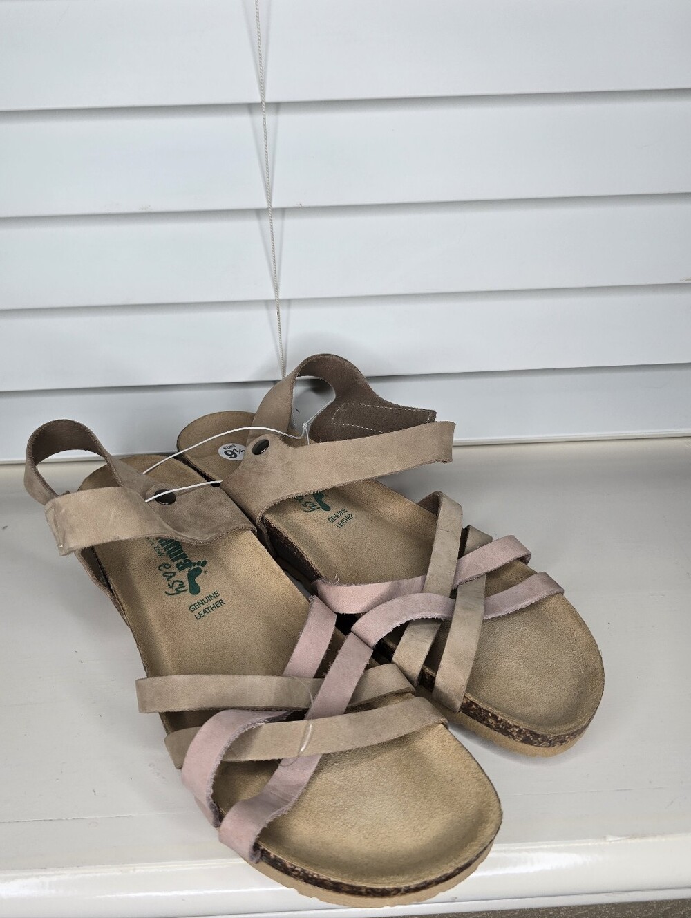 Bionatura Neutral Beige & Blush Strappy Comfort Sandals